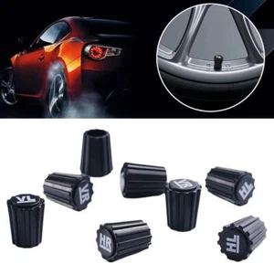 8PCS Tyre Valve DUST CAPS Black fit Most Cars Trucks Best Bikes U5J2 - Picture 1 of 11