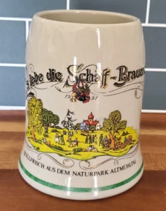 Taza de piedra de cerveza de gres Schaff Brewery parque natural Altmuhl Valley 1991 - Imagen 1 de 9