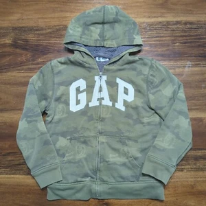 GAP Star Wars Sweatshirt Boys Hoodie Youth Large Full Zip Green Camo Camoflague - Picture 1 of 10