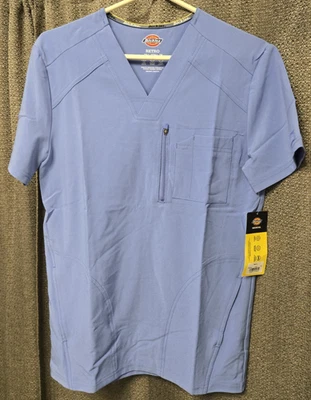 Blusa Médica Dickies Retro Para Hombre Azul Claro Cuello en V Talla Extra Pequeña Nueva con Etiquetas Foto 1 de 4