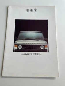 Land Rover Range Rover 2 4 Door Vogue 3.5 3528cc V8 MK1 Brochure 1984 - Picture 1 of 1