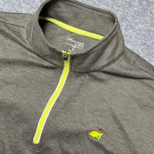 Masters Tech Golf Pullover Mens Medium 1/4 Zip Augusta Lightweight Gray - Picture 1 of 8