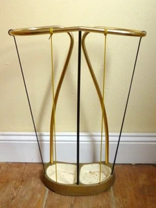 SCHIRMSTÄNDER NIERENFORM MESSING 50ER JAHRE MIDCENTURY DESIGN - Bild 1 von 8