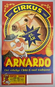 C1990s -  Large Cirkus Arnardo Show Poster - B3 - Picture 1 of 7