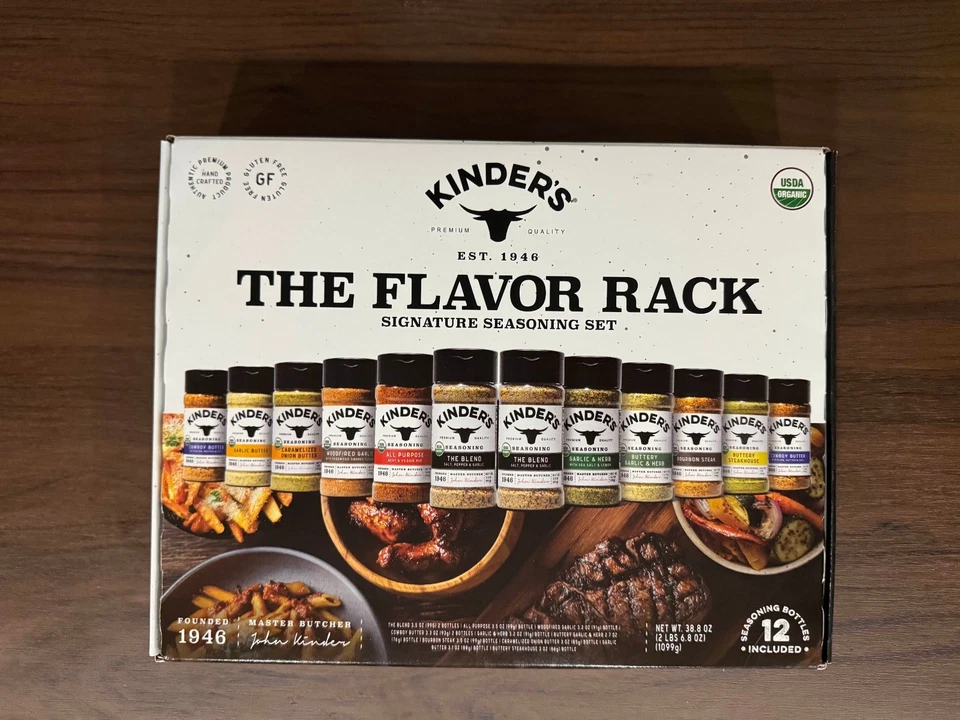 Juego de regalo condimento The Flavor Rack orgánico para niños, 12 unidades, NUEVO SELLADO Foto 1 de 2