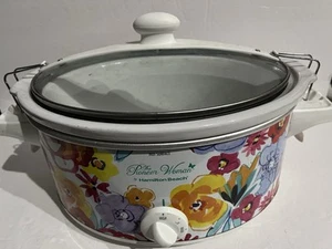 Hamilton Beach Pioneer Woman 6 Qt Floral Design Crock Pot Slow Cooker #33363N - Picture 1 of 20