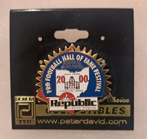 Pro Football Hall of Fame Festival Hoover Co Grand Parade 2000 Republic Pinback - Picture 1 of 2
