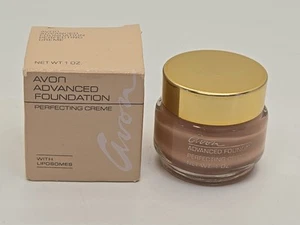NOS 1991 Avon Advanced Foundation Perfecting Creme True Beige 1oz - Picture 1 of 8
