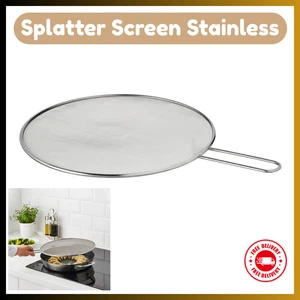 IKEA KLOCKREN Splatter Screen Stainless Steel Frying Pan Oil Guard Kitchen Tool - Picture 1 of 4