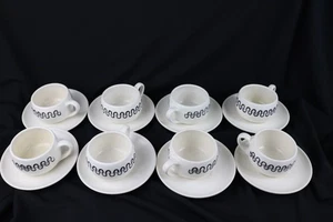 Lot of 8 sets Metlox Poppytrail Aztec coffee cup & saucer - Picture 1 of 5