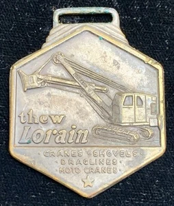 Thew Lorain Schaufel Kran Ausrüstung Vintage Werbung Uhr Anhänger - Bild 1 von 3