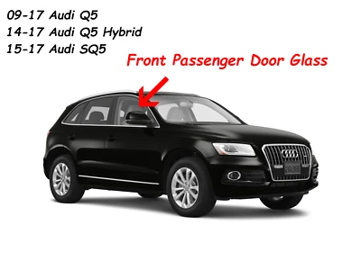 Fits 2009-2017 Audi Q5 SQ5 Passenger Right Side Front Door Window Glass Foto 1 de 4