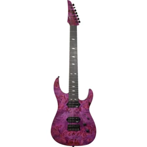 Legator N7SS Ninja 7 Super Shred 7-String Guitar, High Gloss Magenta Burl - Picture 1 of 3