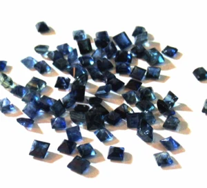 25pcs - 1.9mm Natural Blue Sapphire Stone Square Cut unheated Sapphire Jewellery - Picture 1 of 4