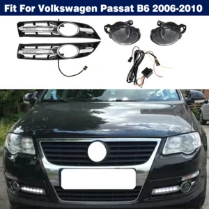 LED DRL Daylight + Fog Lights + Harness Kit For Volkswagen Passat B6 2006-2010 - Picture 1 of 13