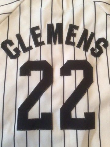 Vintage New York Yankees ROGER CLEMENS #22 Pinstripe Jersey Youth Large SEWN Cover
