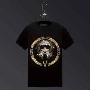 2025 Summer Character Rhinestones T Shirt Womens Clothes Fashion Streetwear Slim - Picture 1 of 27