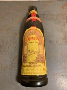 Kahlua Bottle Advertising Display Cardboard half bottle stands 12 inches tall - Picture 1 of 5
