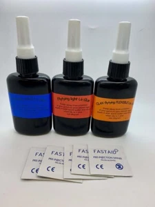 50 g ligero, transparente + 50 g de espesor + 50 g de atado flexible para moscas pegamento UV, resina - Imagen 1 de 1