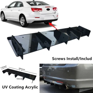23x5" Fit For Chevrolet Malibu 2013-2015 Rear Bumper Lower Diffuser Shark Fin - Imagen 1 de 11