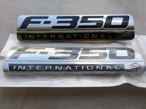2 X New Ford F-350 Powerstroke International 5C3Z-16720-NA Emblem Logo Decal Set - Picture 1 of 4