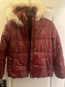 HUDSON Girls' Hooded Winter Puffer Jacket Size L 12-14  - Picture 1 of 9