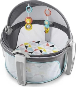 Fisher-Price Portable Bassinet, Travel Play Space with Toys & Canopy - Picture 1 of 4