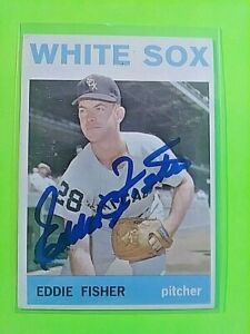 SIGNED 1964 TOPPS Autograph #66 Eddie Fisher ,White Sox