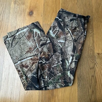 Camo Gander Mountain Straight Leg Double Knee Realtree Cargo Pants Size: 32x28 - Image 1 of 4