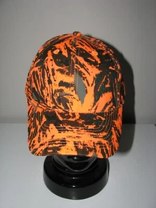 OTTO Baseball Cap Men's Adjustable Orange Black Camo Hunting pattern one size - Picture 1 of 3