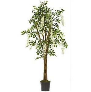 5' REALISTIC ARTIFICIAL SILK WISTERIA TREE w/ FAKE PURPLE FLOWERS - Picture 1 of 1