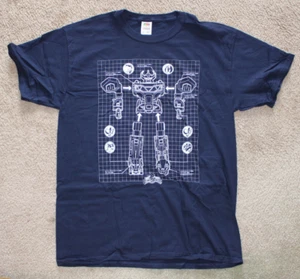Power Rangers T Shirt Size L Blue Short Sleeve Megazord Loot Crate Exclusive - Picture 1 of 3