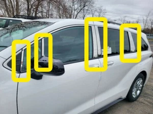 2021-2022 For Toyota Sienna Chrome Steel Window Strips&Door Pillar Post Cover - Picture 1 of 7