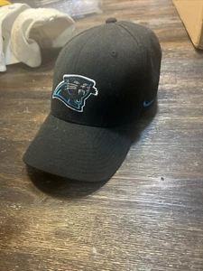 Nike Black Carolina Panthers Fitted Cap NFL Hat Swoosh - Picture 1 of 7