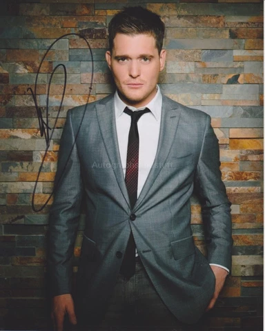 Michael Buble HAND SIGNED 8x10 Photo Autograph Feeling Good Crazy Love Christmas Cover