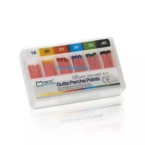 Meta Biomed Endodontic Gutta Percha Points Standard 0.02 Taper All Sizes #10-140 - Picture 1 of 1