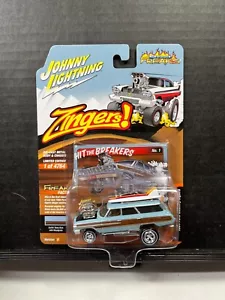 1/64 JOHNNY LIGHTNING ZINGERS SURF UP 1964 FORD COUNTRY SQUIRE WAGON BLUE - Picture 1 of 3