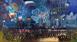 Armistice Night Painting by George Luks Reproduction - Picture 1 of 3