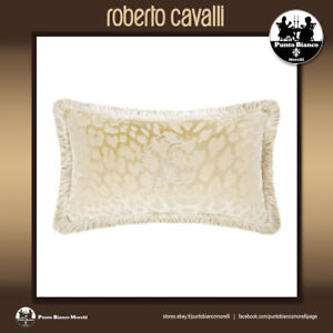 ROBERTO CAVALLI HOME | MONOGRAM Dove Grey Reversible Cushion Cover with Filler