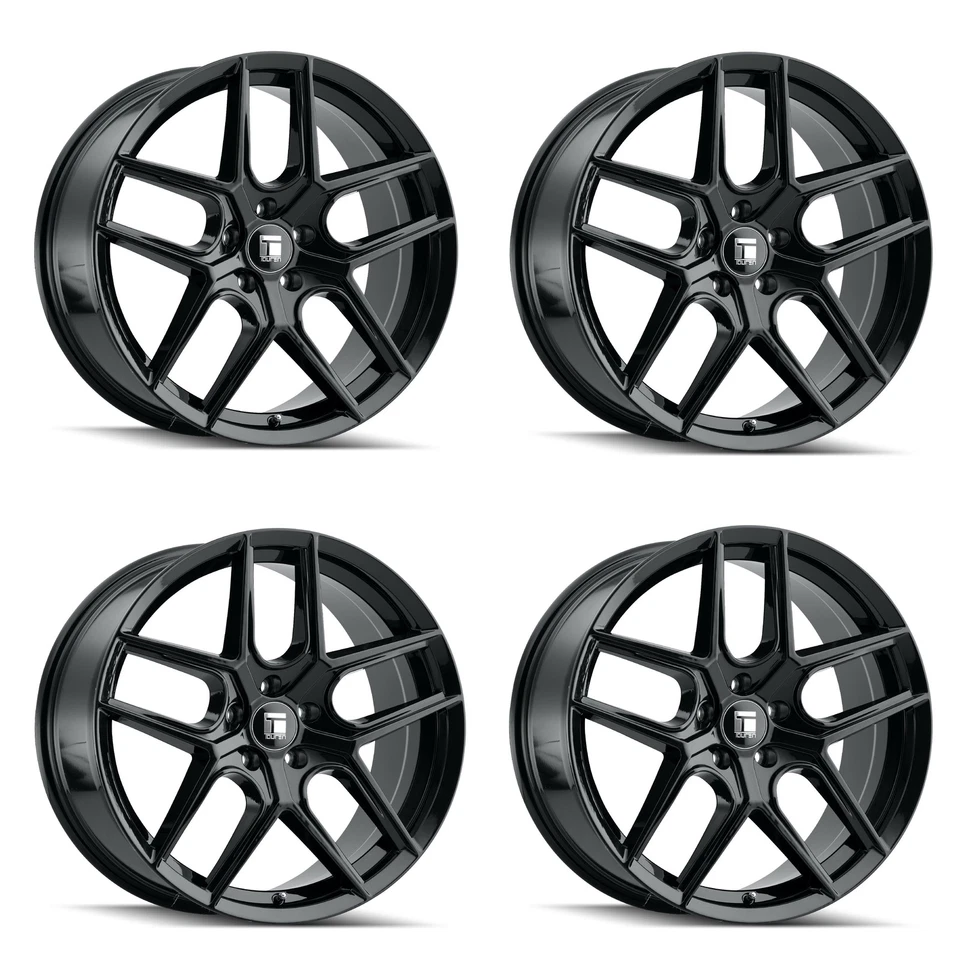 Juego 4 Llantas 18" Touren TR79 18x8 Negro Brillante 5x5 Llantas 35mm Foto 1 de 4