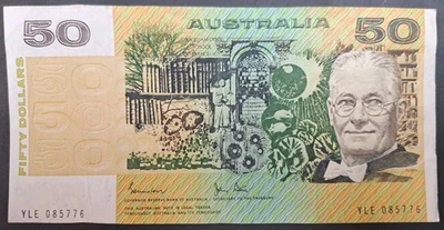 (1982) Australia 50 Dollars P47d YLE085776  sigs Johnston-Stone.  - Image 1 of 2