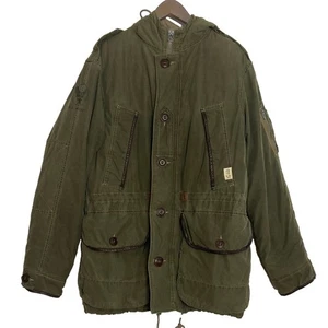 Vintage Polo Ralph Lauren Goose Down Parka Mens Medium Army Green Hooded Coat - Bild 1 von 16