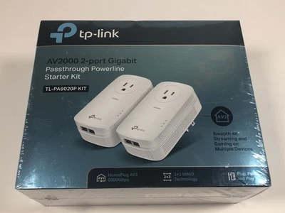 TP-Link TL PA9020P KIT  Powerline Ethernet Adapter 2 Port AV2000 - Image 1 of 4