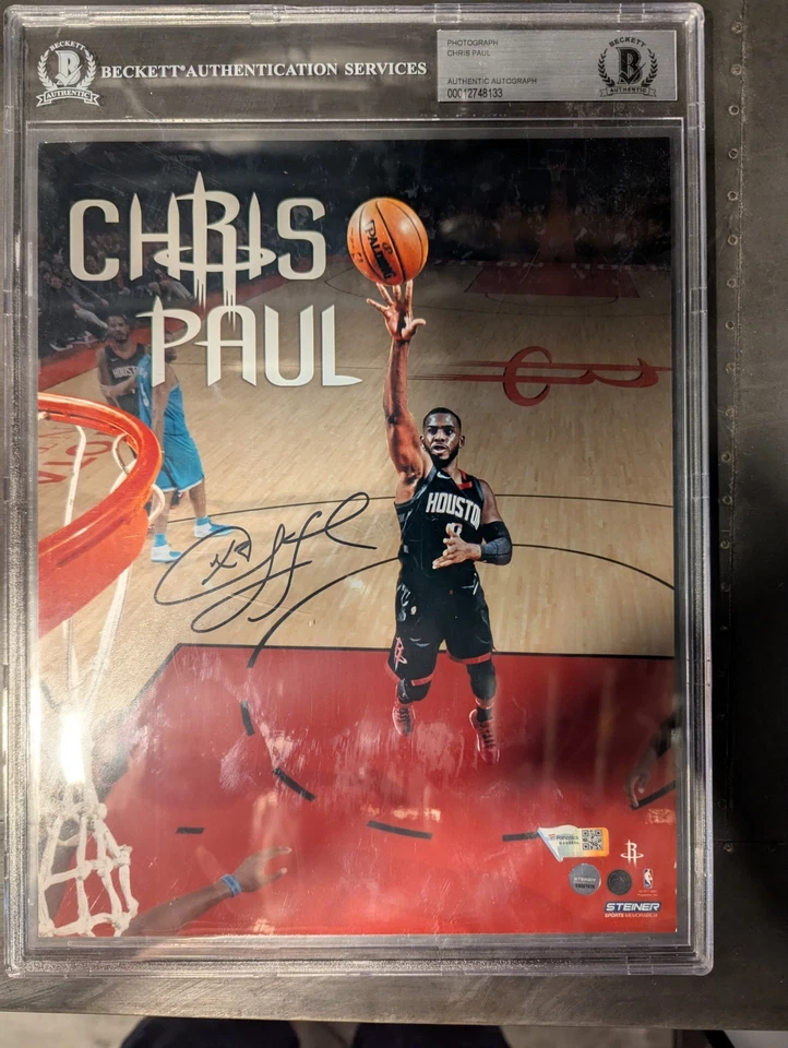 克里斯·保罗亲笔签名贝克特照片 — 第 1/2 张图片