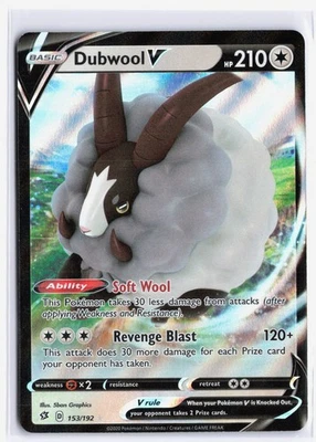 Dubwool V Ultra Rare SWSH02: Rebel Clash 153/192 NM - Image 1 of 2