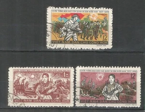 Vietnam 1966 used stamps Michel # 452-454 Military War - Picture 1 of 1