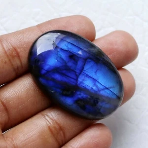 Labradorita llamativa azul natural forma ovalada piedras preciosas sueltas cabujón 87 quilates - Imagen 1 de 3