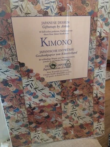 Giftwraps by Artists KIMONO Wrapping Paper Book  New Vintage SEALED - Picture 1 of 3