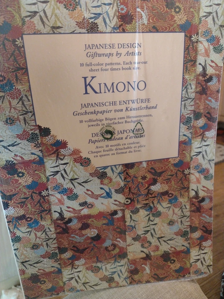 Giftwraps by Artists KIMONO Wrapping Paper Book  New Vintage SEALED - Image 1 of 3