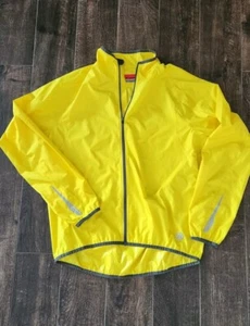 Novara Cycling Windbreaker Rain Jacket (Men's L) Yellow Full Zip Mountain Biking - Picture 1 of 11